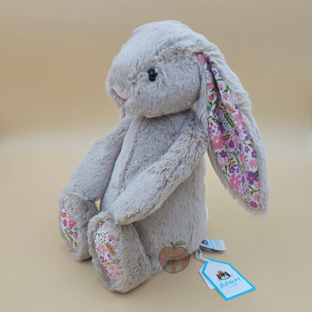Jellycat Blossom Beige Bunny 'Petal' Medium - AUTHENTIC - NEW WITH TAGS